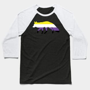 Pride Animals- Nonbinary Fox Baseball T-Shirt